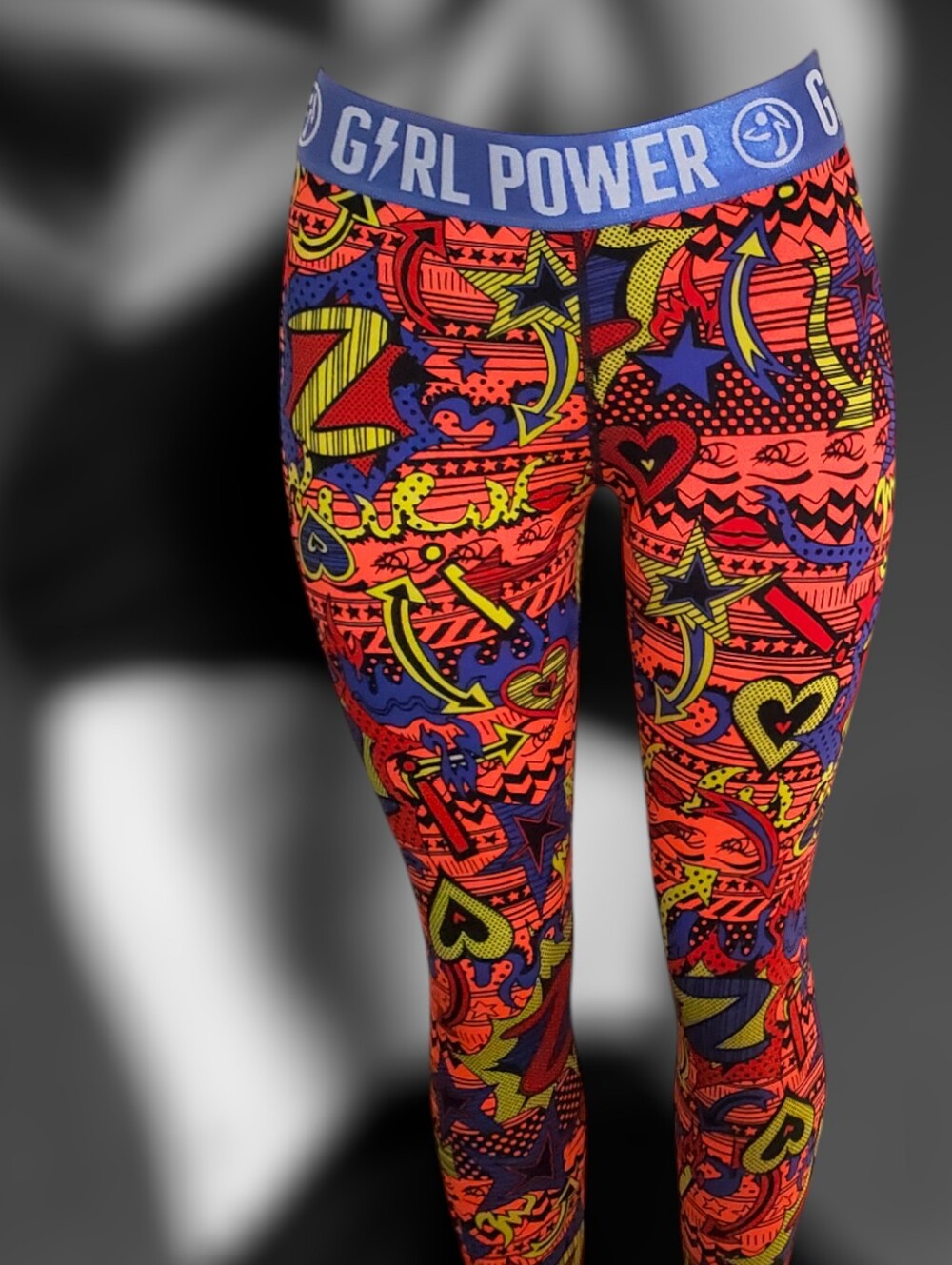 Zumba- Girl Power Dance  WorkOut Leggings - Size Medium M - Picture 6 of 6